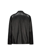 Load image into Gallery viewer, Black Leather Kimono Jacket