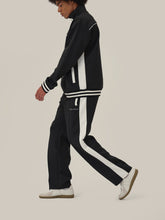 Load image into Gallery viewer, Black & White Retro Patchwork School Uniform Jacket