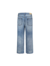Load image into Gallery viewer, Light Blue Washed Ripped Jeans