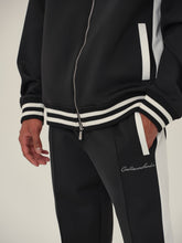 Load image into Gallery viewer, Black & White Retro Patchwork School Uniform Sweatpants