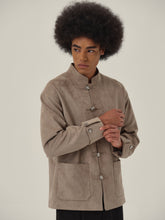 Load image into Gallery viewer, Desert Brown Suede Tang Suit Cardigan Jacket