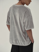 Load image into Gallery viewer, Pearl Grey Velvet Short Sleeve