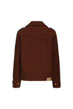 Load image into Gallery viewer, Caramel Wool Navy Jacket