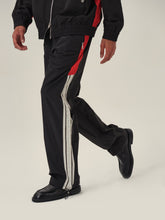 Load image into Gallery viewer, Cream White Black and Red Patchwork School Sweatpants