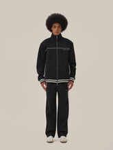 Load image into Gallery viewer, Black & White Retro Patchwork School Uniform Sweatpants