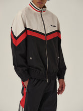 Load image into Gallery viewer, Cream White Black and Red Patchwork School Uniform Jacket