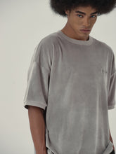 Load image into Gallery viewer, Pearl Grey Velvet Short Sleeve