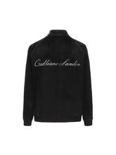 Load image into Gallery viewer, Black & White Velvet Stripe Patchwork Jacket