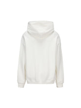 Load image into Gallery viewer, Cream White Casual Patchwork Hoodie