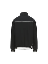 Load image into Gallery viewer, Black & White Retro Patchwork School Uniform Jacket