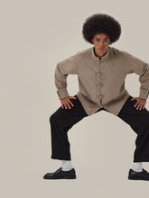 Load image into Gallery viewer, Desert Brown Suede Tang Suit Cardigan Jacket