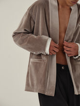 Load image into Gallery viewer, Desert Brown Velvet Kimono Jacket