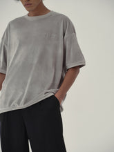 Load image into Gallery viewer, Pearl Grey Velvet Short Sleeve