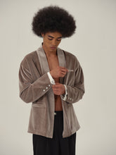 Load image into Gallery viewer, Desert Brown Velvet Kimono Jacket