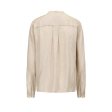 Load image into Gallery viewer, Beige Tencel Wool Band-collar Shirt