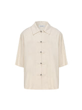 Load image into Gallery viewer, Beige Linen Short Sleeve Tang Suit