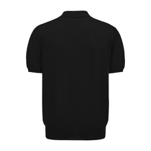 Load image into Gallery viewer, Black Wool Polo Shirt