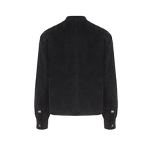 Load image into Gallery viewer, Black Corduroy Chinese Tunic Suit