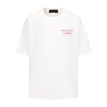 Load image into Gallery viewer, White Pink Rhinestone Logo T-shirt