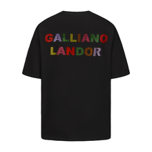 Load image into Gallery viewer, Black Rainbow Rhinestone Logo T-shirt