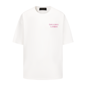 White Pink Rhinestone Logo T-shirt