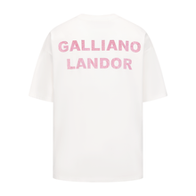Load image into Gallery viewer, White Pink Rhinestone Logo T-shirt