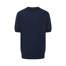 Load image into Gallery viewer, Sapphire Blue Knit Crewneck Short-Sleeve Top