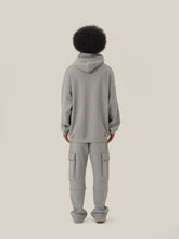 Load image into Gallery viewer, Pearl Grey Casual Panel Hoodie