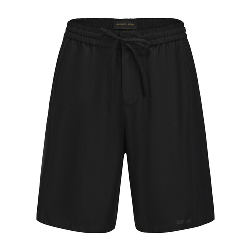 Black Tencel Linen Shorts