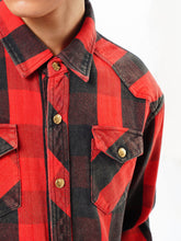 Load image into Gallery viewer, Black &amp; Red Plaid Shirt