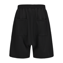Load image into Gallery viewer, Black Rainbow Rhinestone Logo Shorts