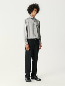 Mercury Gray Mulberry Silk Shirt