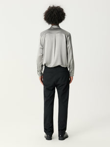 Mercury Gray Mulberry Silk Shirt