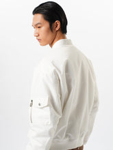 Load image into Gallery viewer, Coconut Milk White Nylon Flight Jacket