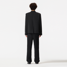 Load image into Gallery viewer, Black twill long-sleeved ChineseTunic Suit