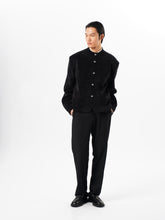 Load image into Gallery viewer, Black Corduroy Chinese Tunic Suit