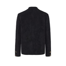 Load image into Gallery viewer, Black Corduroy Chinese Tunic Suit
