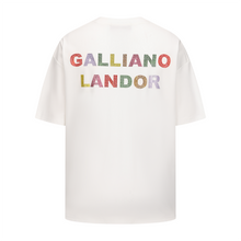 Load image into Gallery viewer, White Rainbow Rhinestone Logo T-shirt