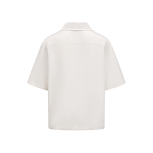 Load image into Gallery viewer, Cream White Acetic Acid Linen Short Sleeve Tang Suit