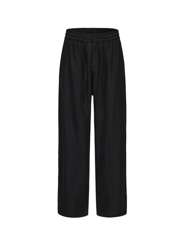 Black Tencel Linen Pants