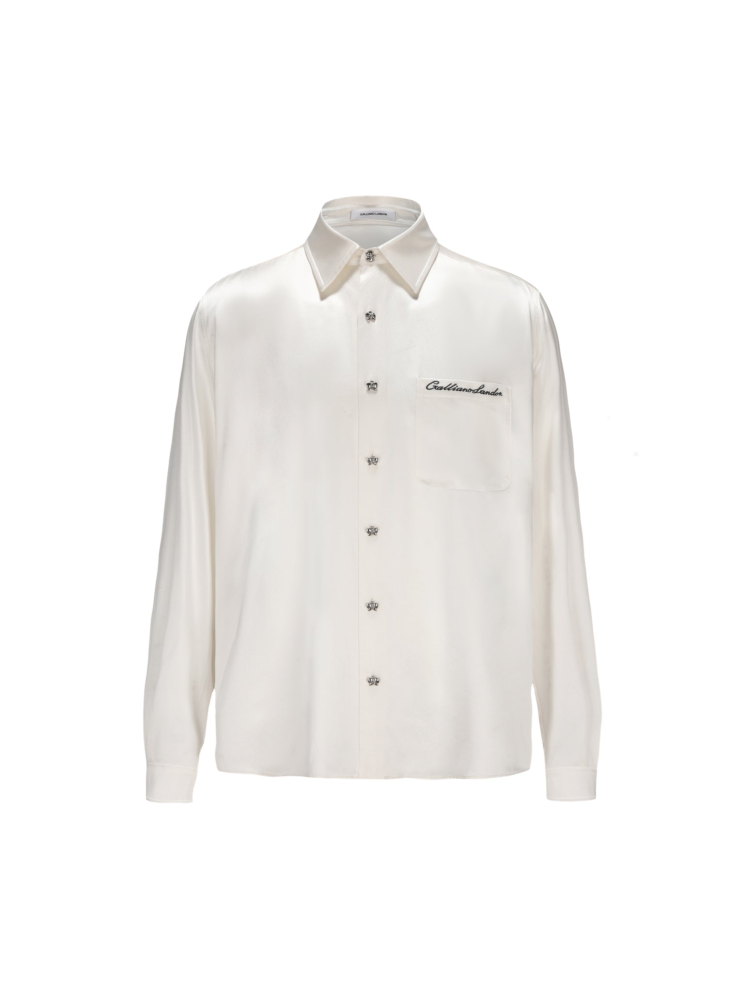 Cocount-Milk White Silk Long Sleeve Shirt – GALLIANO LANDOR