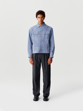 Load image into Gallery viewer, 【Gentleman&#39;s Gift】Grayish Blue Chamois Leather Jacket