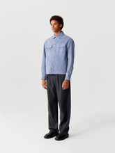 Load image into Gallery viewer, 【Gentleman&#39;s Gift】Grayish Blue Chamois Leather Jacket