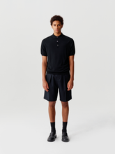 Load image into Gallery viewer, Black Wool Polo Shirt