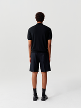 Load image into Gallery viewer, Black Wool Polo Shirt
