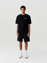 Load image into Gallery viewer, Black Pink Rhinestone Logo T-shirt