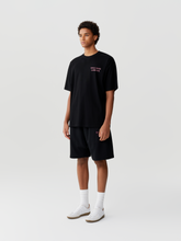 Load image into Gallery viewer, Black Pink Rhinestone Logo T-shirt
