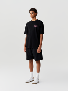 Black Pink Rhinestone Logo T-shirt