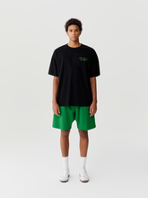 Load image into Gallery viewer, Black Green Rhinestone Logo T-shirt