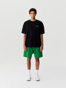 Black Green Rhinestone Logo T-shirt